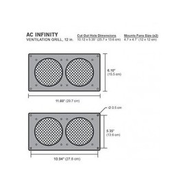 AC Infinity White Ventilation Grill 12