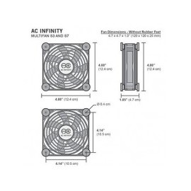 AC Infinity MULTIFAN S7-P, Quiet Dual 120mm