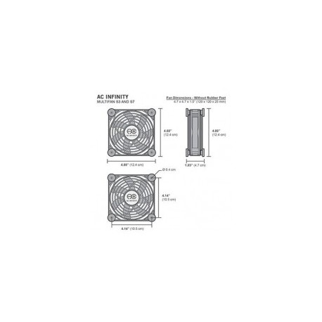 AC Infinity MULTIFAN S7-P, Quiet Dual 120mm