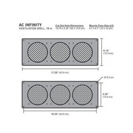 AC Infinity White Ventilation Grill 18