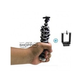 Tripie Flexible Mini + Adaptador Para Celular